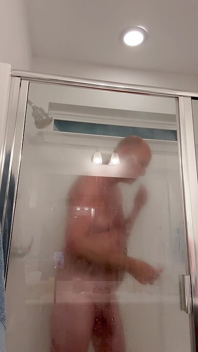 Shower and shave, including shaving my balls