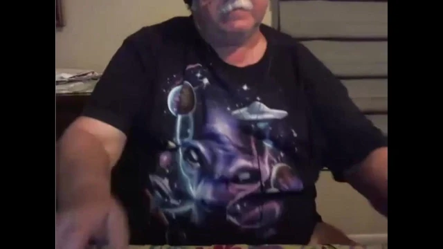 Daddy strokes on cam