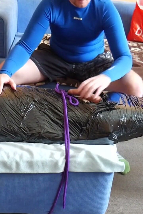 Milking, frenulum teasing and postcum punishment on immobilised twink