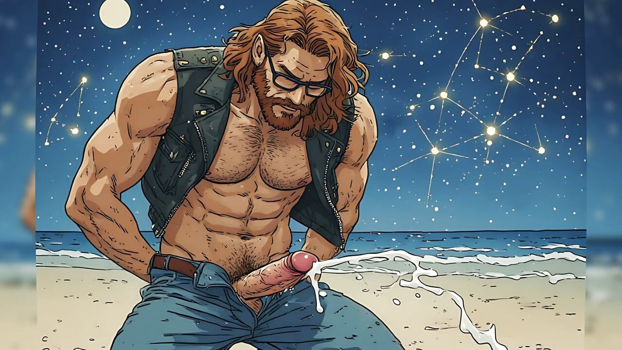 Handsome Hunks Night Beach (ai)