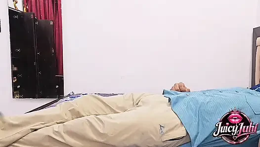 Hot desi bhabhi gets her saree stripped apart and her wet pussy destroyed by naughty devar while alone at home