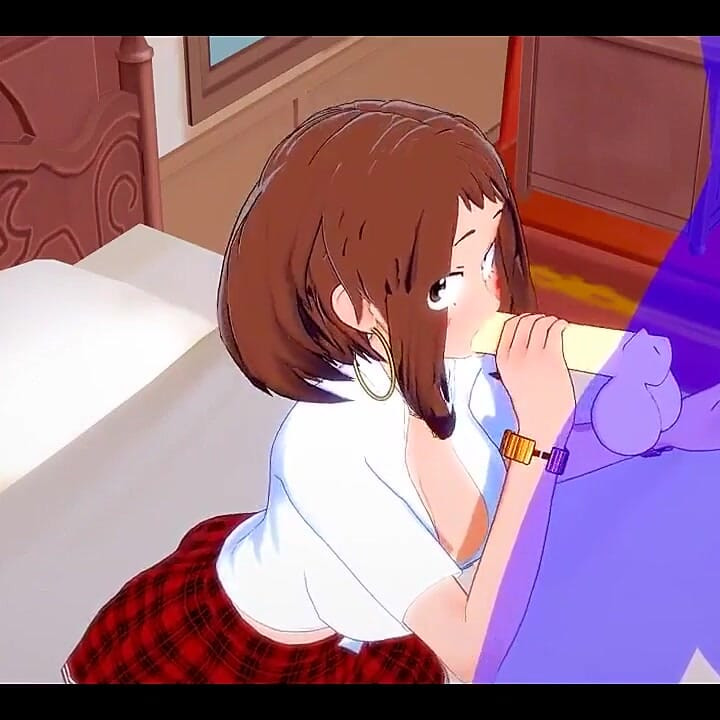 My Hero Academia Hentai - Uraraka Blowjob and Fucked - Japanese Asian Manga Anime Film Game Porn