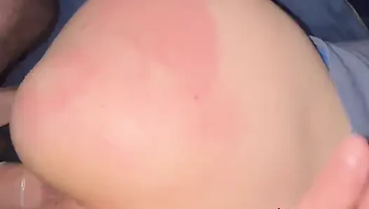 Doggystyle and spanking with a girl plugged