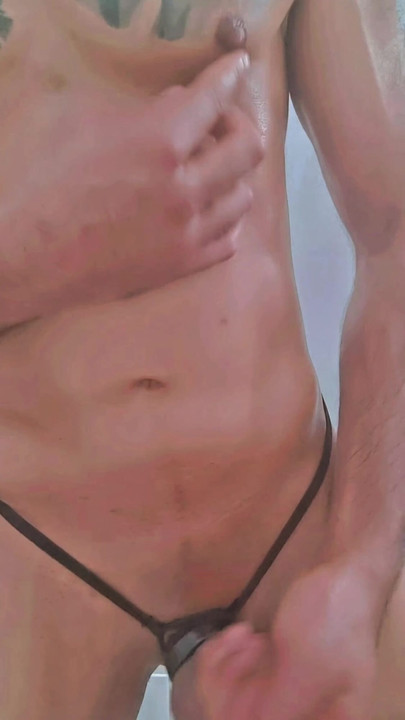 Spectacular moment from "sexy sissy twink with oiled sexy body nipple suckers and cock ring jerking perfect cock"