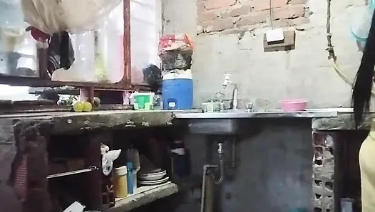 Before taking a shower we had lesbian sex