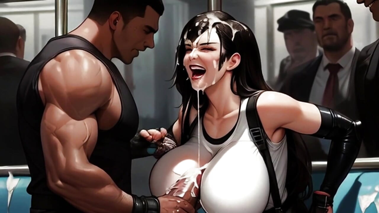 Tifa's Irresistible Tits Get Felt & Fucked On The Midgar Train