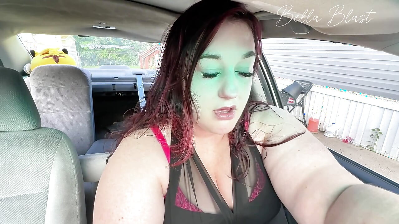 Gassy bbw carro entre lutas: carro não começa, provocação de flertar com uma torção de peida