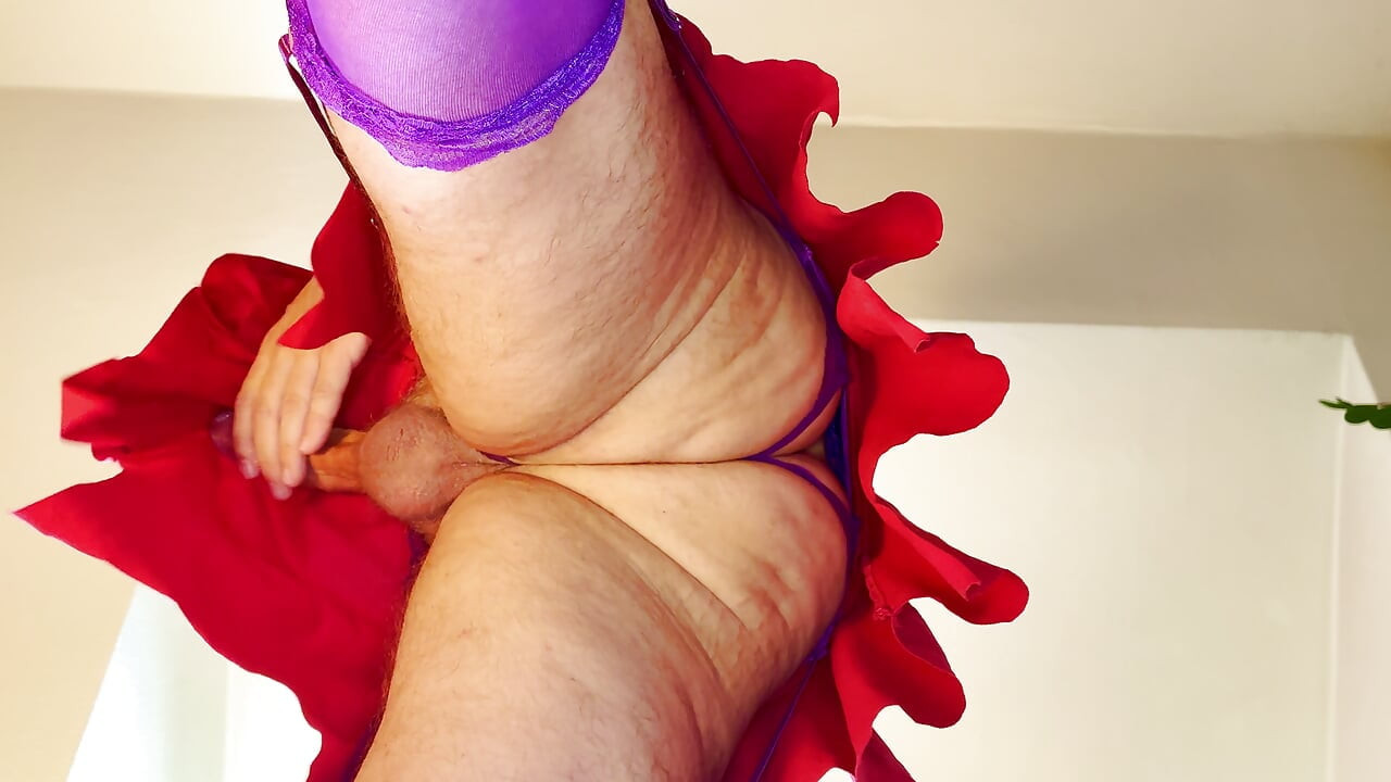 I already told you not to look under my skirt - Masturbating, moaning, shaking and talking dirty in my wife's clothes