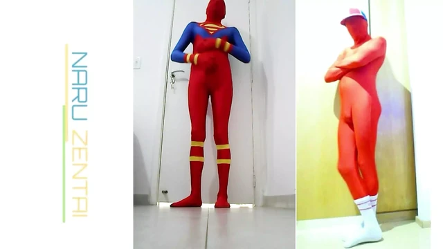 Have Fun in Superman Zentai Suit