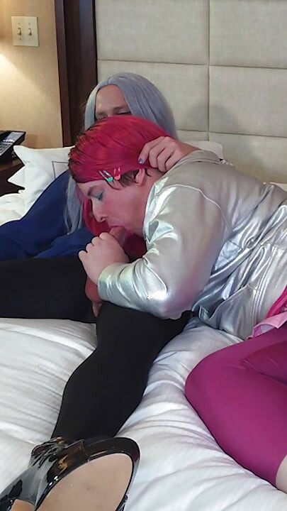 Gorgeous Femboy Goddess Gets Blowjob From Trans Kelsey Masters - Compilation 2