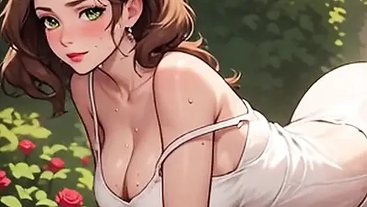 Waifu Garden Lady POV – Panties Aside Penetration & Bench Close-Up Fucking (Preview)