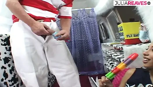 Sexy girl sucks a hge cock then gets fucked to a massive mouth cumshot