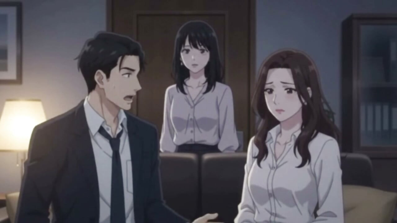 Boss's wife catch him with secretary and join them for threesome