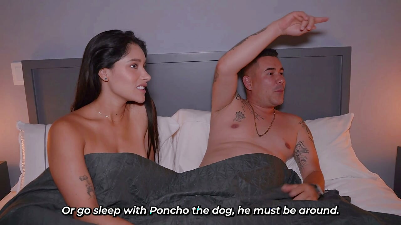 Neighbor, come to bed with us, but don't move around too much so we can fuck in secret.