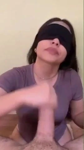 Blindfold  big cumshot