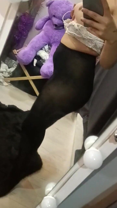 Wet Masturbation in Panty Stockings | Clip 1