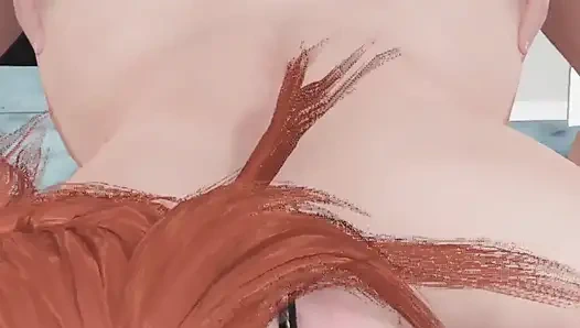 Kızıl saçlı öğretmen büyük yuvarlak götüne bir yarağı siktiriyor - 3 boyutlu porno