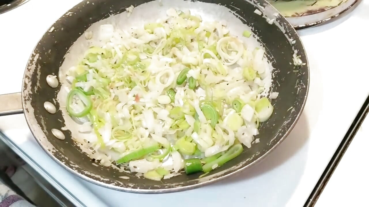 Porra cozida 3 leek chili com óleo punheta
