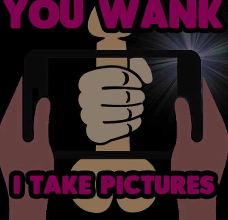 Du wank medan jag tar bilder av dig som leker med din kuk