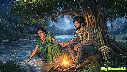 Pushpa Fuck a Modern Women besides on lake