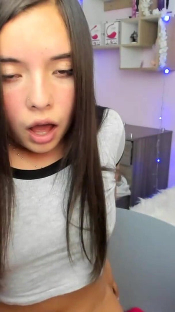 Spectacular moment from "Beautiful Colombian teen is an aspiring porn star, she gets very horny behaving like a nympho"