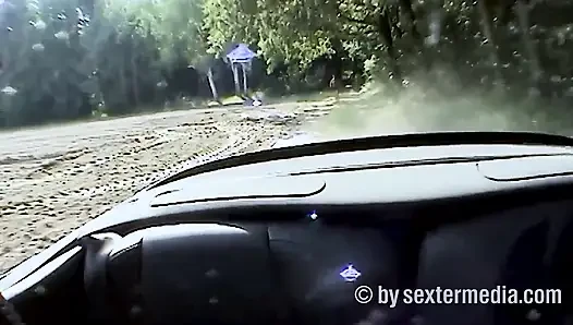 Köpek stili ile araba seksi
