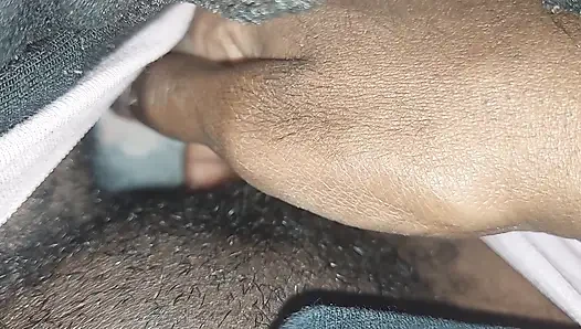 Playing with my wet shaved pussy