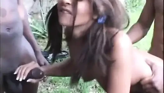 Big double penetrated anal orgy