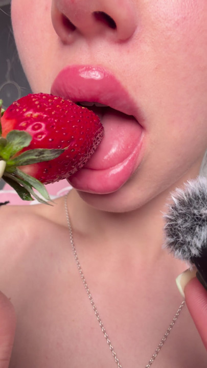 Licking Every Drop Off This Juicy Berry