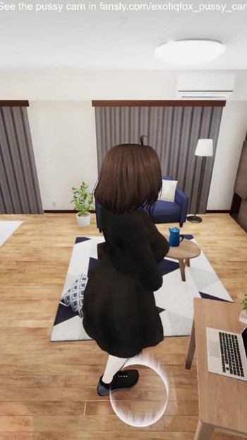 Moment captivant de la "Masturbându-se și jucând un joc obraznic cu fată hentai"