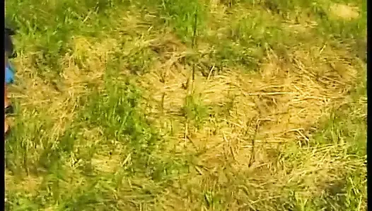 Hairy blonde mature have a nice time outdoors