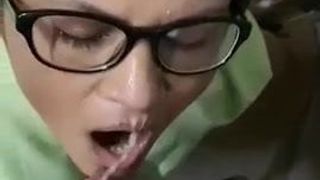 cum on glasses