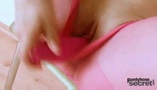 Mendy Dee big tits pantyhose masturbation