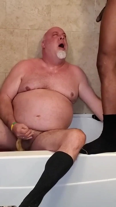 Stunning moment from "BEAR GETS PISSED ON by black dick!"
