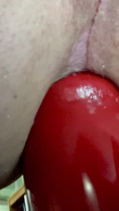 Close-up POV of GIGANTIC anal insertion into Iowa guy