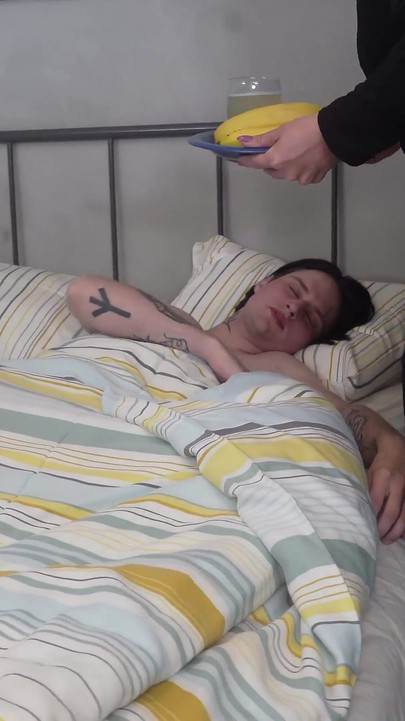 Mature Wakes up Her Stepson for Rough Anal Sex