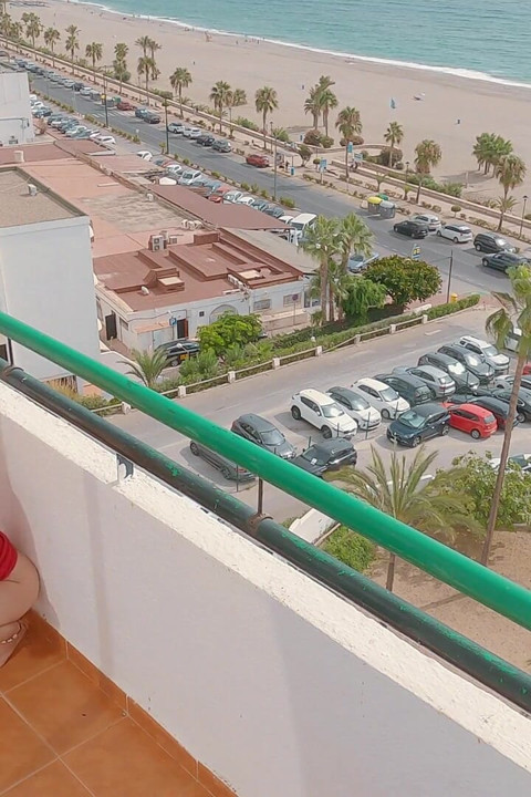 We Spent Our Holiday in This Fantastic Hotel in Spain and We Shot This Extreme Balcony Face Fuck Cum on Boobs