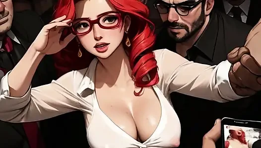 Hentai kız öğrenciler konserlerde yabancılara göğüslerini göstermeyi seviyor