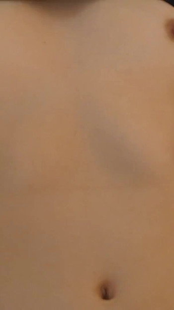 Emotional moment from "Visiting my girlfriend's sister in her room and jerk off while she's naked"
