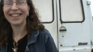 Virginie gangbanged into a van