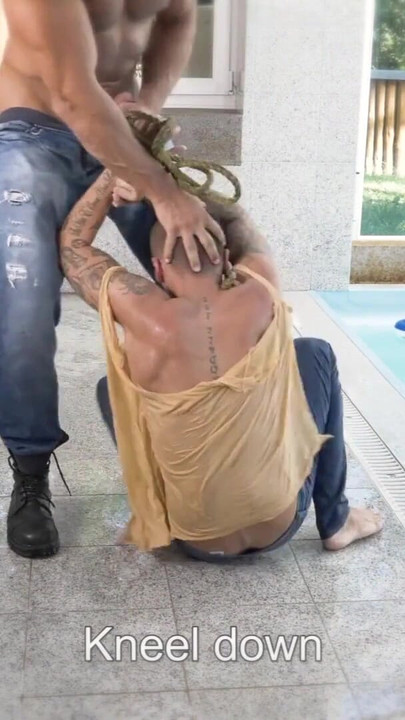 Spectacular moment from "Muscle Daddy Teaches Cute Young Lad A Hard Lesson"