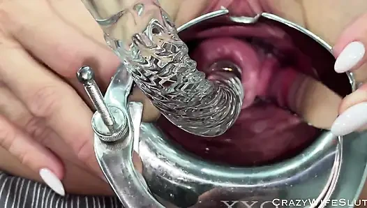 Glass Dildo Cervix Penetration