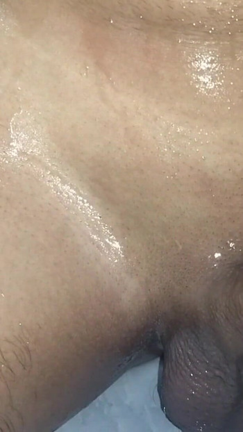 Unforgettable moment from "Cleaning my cock by shampoo 🧴 before masterbating"