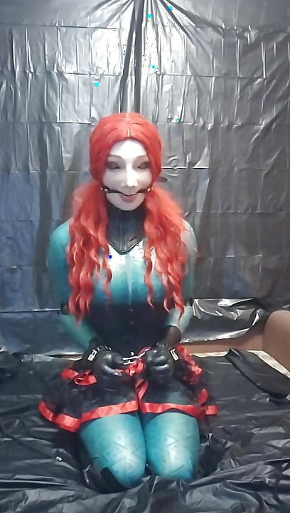 Latex doll selfbondage