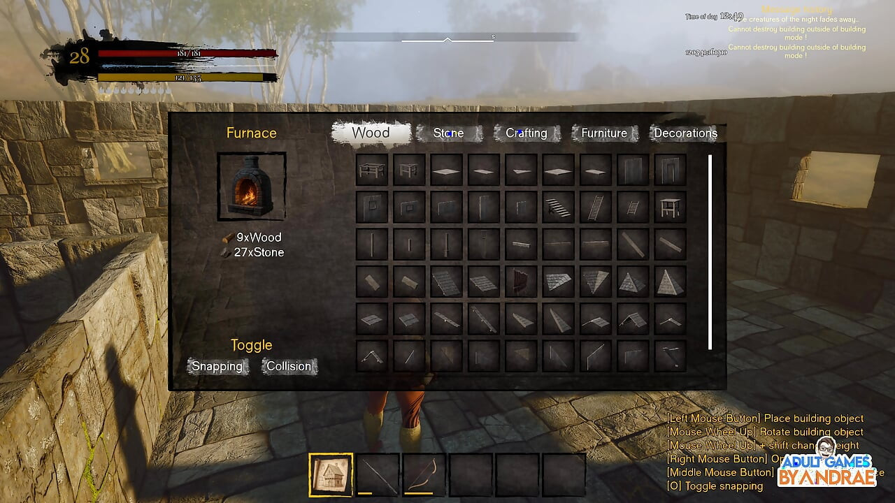 الحلقة 7: بناء المنزل الحجري والمطبخ والمبيت والحمام في جزيرة شريرة (طريقة اللعب)