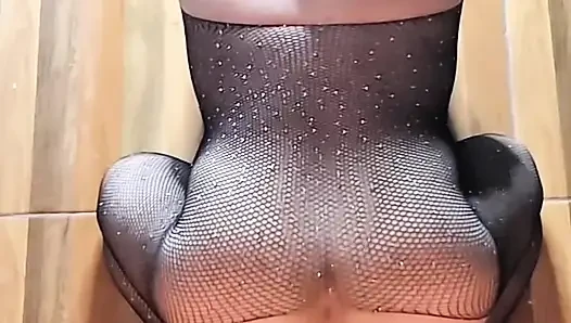 Big Fist Dildo Fucks Curvy Crossdresser