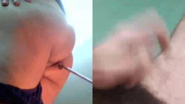 Antonella put strange dildo in ass and Guy cum