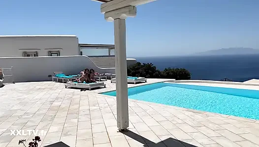 Wild orgy in a villa in Mykonos