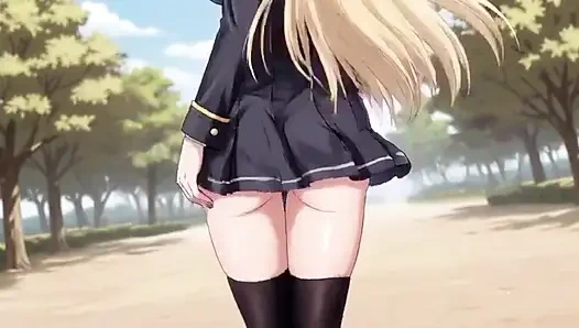 Pertemuan animasi dengan seragam dan fantasi