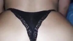 Video die ik had met mijn ex-vriend! mooie zwarte lingerie, met een mooie en natuurlijke kont.